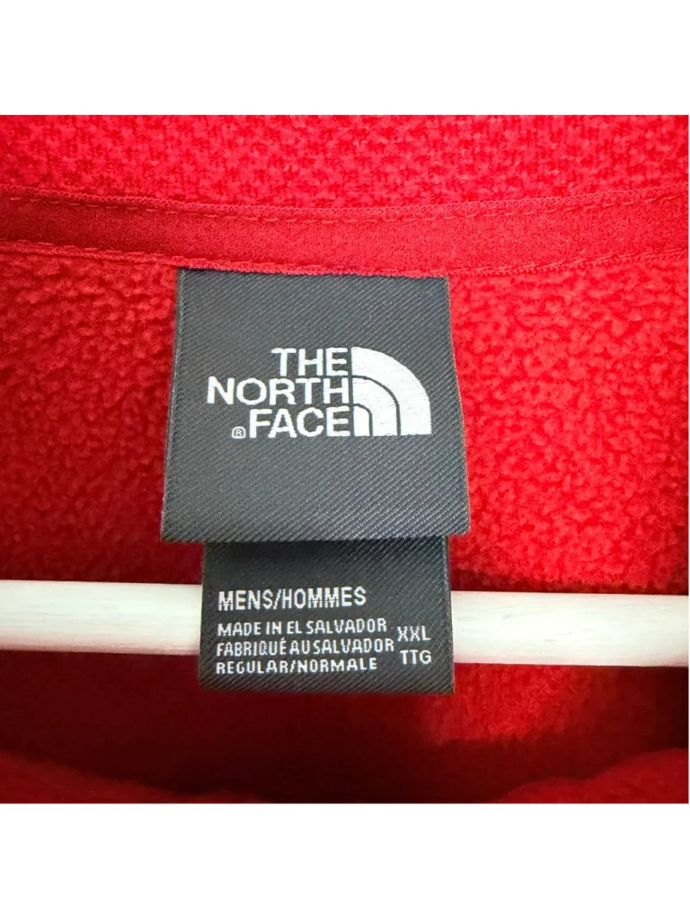 The North Face Red Textured Fleece Quarter Zip Pullover Men's XXL